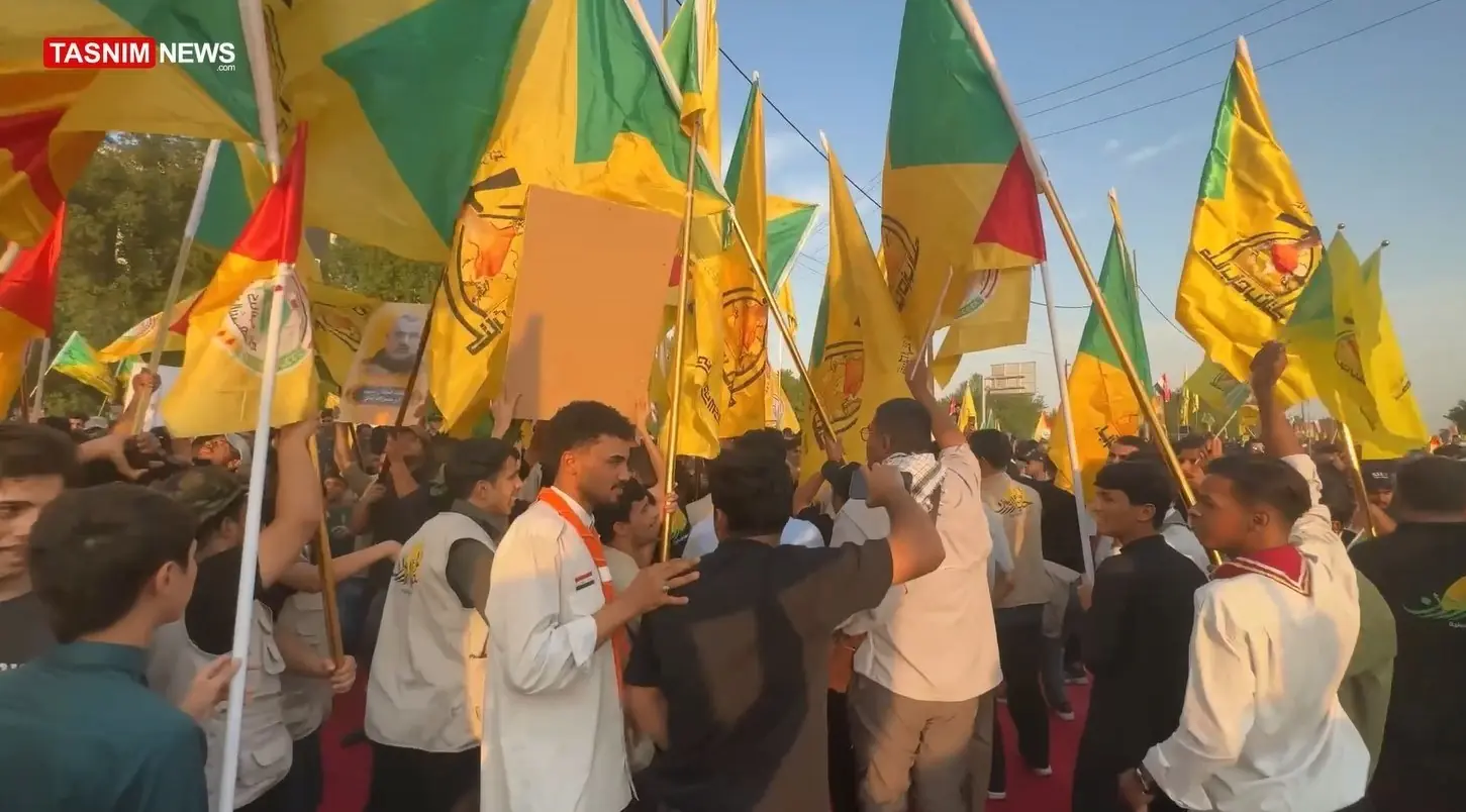  قدردانی عراقی‌ها از مجاهدت‌های ایران و حاج قاسم در جشن اخراج آمریکا - تسنیم