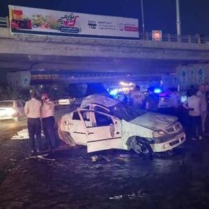  تصادف مرگبار L90 و سمند در بزرگراه رستگاری/ ۲ نفر جان باختند