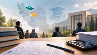  نقشه پراکندگی جغرافیایی رتبه‌های کنکور ۱۴۰۵؛ مازندرانِ ریاضی‌دان!