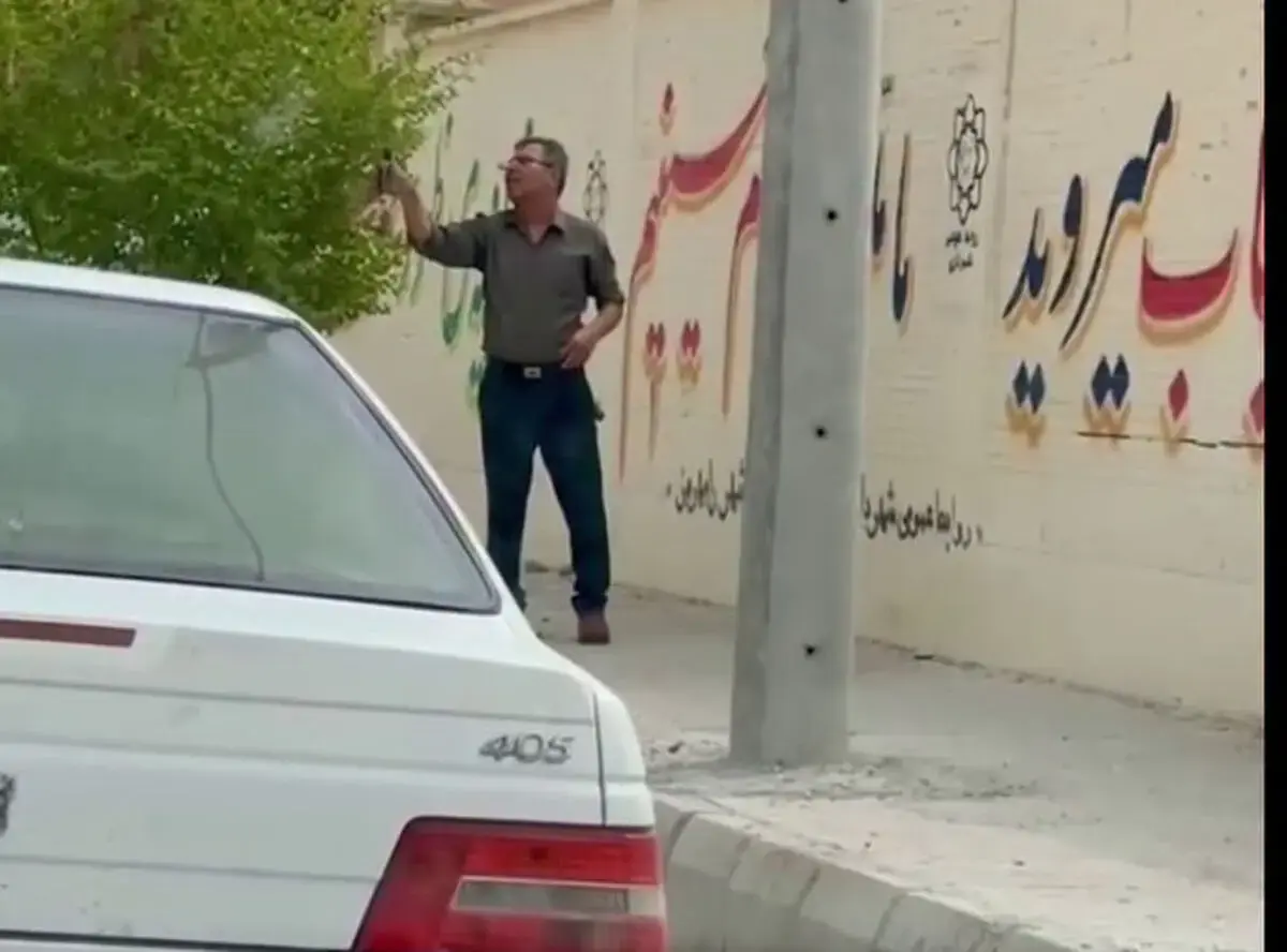 اقدام داوطلبانه یک پدر برای امنتر شدن مسیر مدرسه