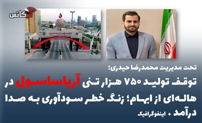  توقف تولید ۷۵۰ هزار تنی آریاساسول در هاله‌ای از ابهام؛ زنگ خطر سودآوری به صدا درآمد + مستندات