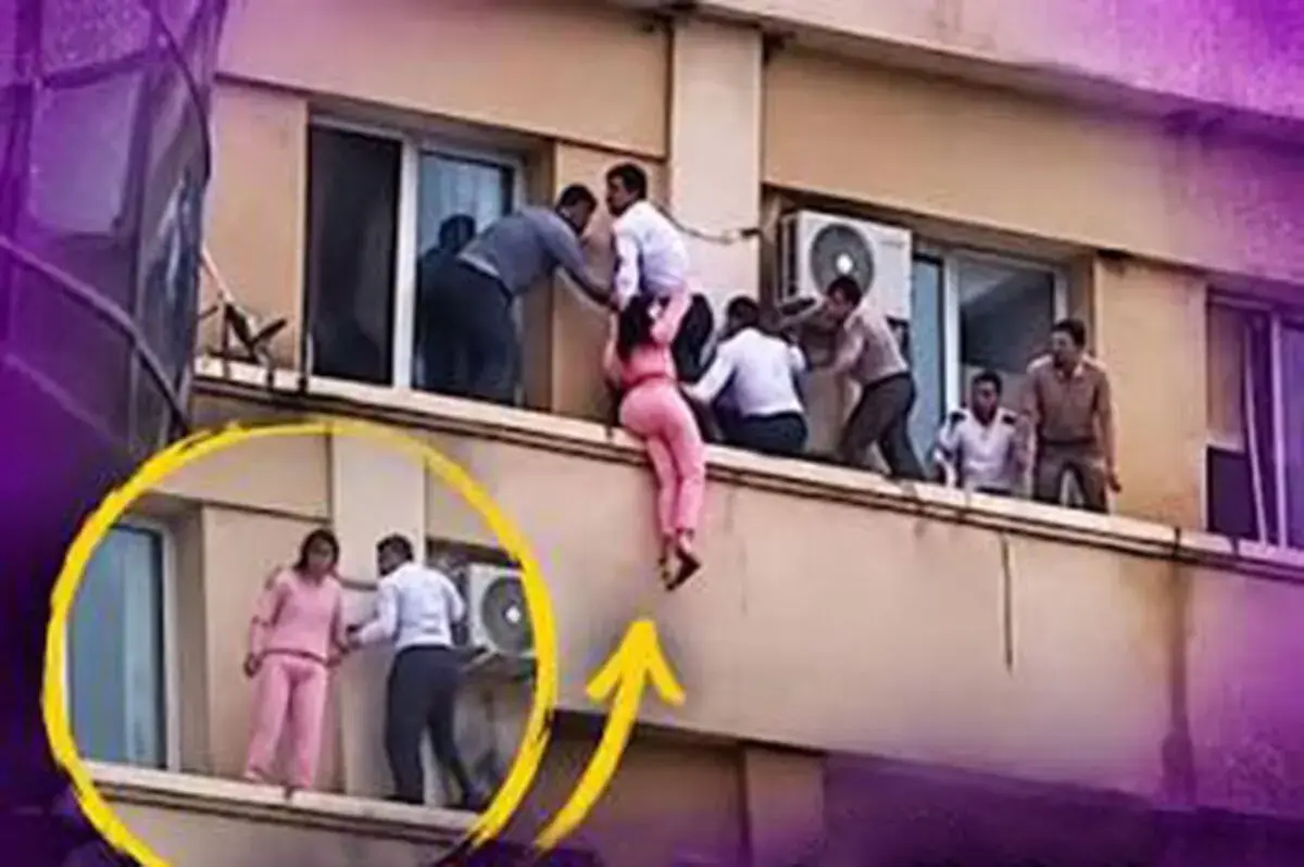 لحظه نجات دختر 19 ساله با فداکاری کارکنان بیمارستان!