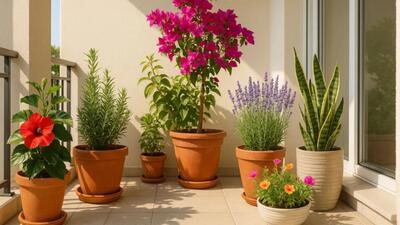  چه گیاهانی برای بالکن رو به جنوب مناسب هستند؟ ۱۲ گیاه مقاوم به آفتاب و گرما