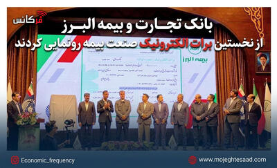  بانک تجارت و بیمه البرز از نخستین برات الکترونیک صنعت بیمه رونمایی کردند
