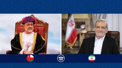  تأکید رئیس‌جمهوری ایران و سلطان عمان بر اهمیت تداوم رایزنی‌های دیپلماتیک