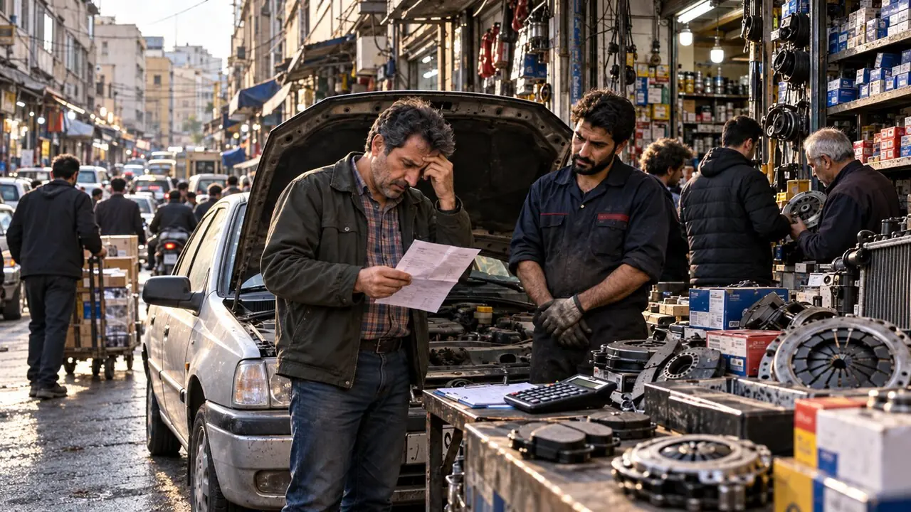 خودرو هست، پول تعمیر نیست / گرانی تا ۱۰۰ درصدی برخی قطعات خودرو / مالکان در تنگنا، تعمیرکاران در انتظار