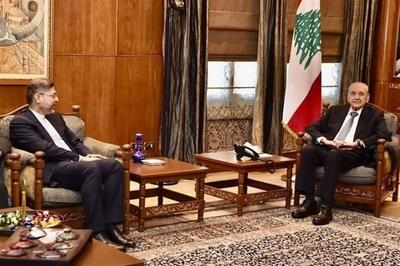  دیدار خطیب زاده با رئیس پارلمان لبنان