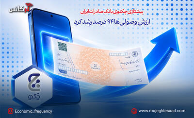  رشد ۹۴ درصدی ارزش وصولی چکنو بانک صادرات ایران