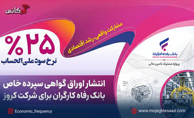  انتشار اوراق گواهی سپرده خاص بانک رفاه کارگران برای شرکت کروز