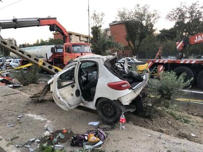  تصادف پژو ۲۰۷ در بزرگراه بسیج؛ فوت دو زن و مصدومیت یک مرد در حادثه