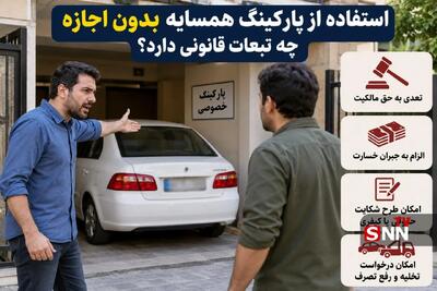  استفاده از پارکینگ همسایه بدون اجازه چه تبعات قانونی دارد؟