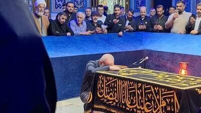  پزشکیان به زیارت حرم مطهر امام رضا (ع) رفت/ حضور رئیس‌جمهور بر سر مزار رهبر شهید