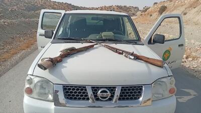  دستگیری متخلفان شکار غیرمجاز در گیلانغرب با کشف دو قبضه سلاح گلوله‌زنی
