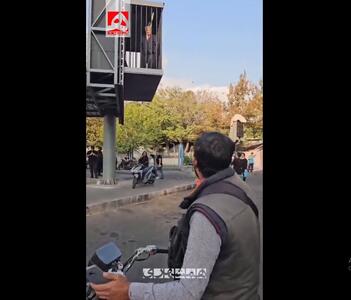 بیا دیگه ترامپ لوس نشو... + ویدئو | صحبت های بامزه پیک موتوری با ترامپ تجریش