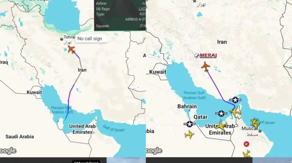  ادعای برخی منابع OSINT: تلاش‌هایی طی صبح امروز برای جلوگیری از تشدید تنش‌ها میان ایران و آمریکا؛ یک هواپیمای دولتی ایرانی پس از توقفی یک ساعته در دبی، به تهران بازگشت/ یک هواپیمای قطری هم در تهران فرود آمد - مردم سالاری آنلاین