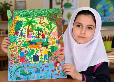  جایزه ویژه یونیسف برای نقاشی دختر ۱۰ ساله ایرانی