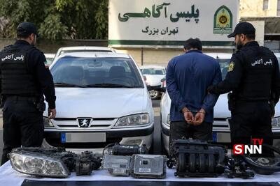  دستگیری متهم سندنمره کردن خودرو‌های سرقتی در تهران؛ کشف قطعات مسروقه در دو پژو پارس