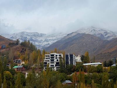  تصاویری زیبا از اولین بارش برف پاییزی در ارتفاعات تهران | تصاویر