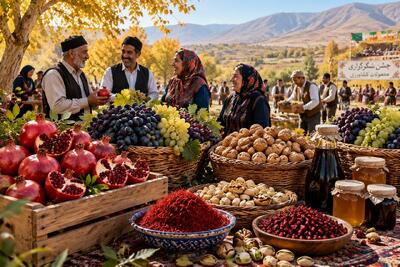 رنگین‌کمان جشنواره‌های شکرگزاری در استان مرکزی