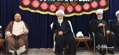  تصاویر مجلس عزای فاطمیه اول در دفتر حضرت آیت الله دوزدوزانی تبریزی
