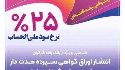  انتشار اوراق گواهی سپرده خاص از سوی بانک رفاه کارگران - مردم سالاری آنلاین