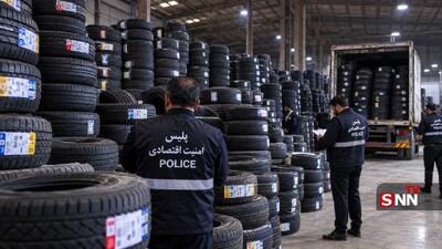  کشف انبار ۱۰۰ میلیارد تومانی لاستیک‌های احتکاری در جنوب تهران