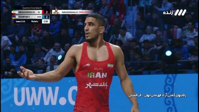 چهره رحمان عموزاد پس از دیدار با حریف ارمنستانی