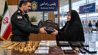  بازگشت 234 گرم طلای گمشده به صاحبش با امانت‌داری پلیس تبریز + فیلم