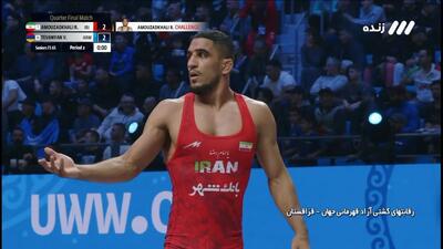 ببینید| اعتراض درستکار به داور با نشان دادن چهره زخمی عموزاد