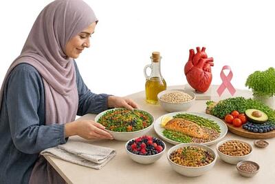  ارتباط الگوهای غذایی با کاهش خطر بیماری قلبی پس از سرطان