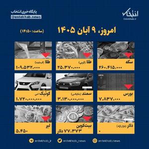  اینفوگرافیک / امروز ۹ آبان قیمت‌ها چقدر است؟
