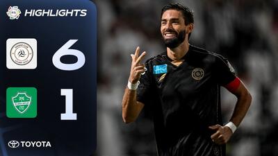  خلاصه بازی الشباب 6-1 الاهلی عربستان