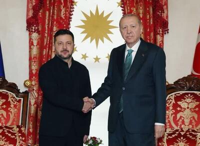  زلنسکی برای دیدار با اردوغان وارد استانبول شد