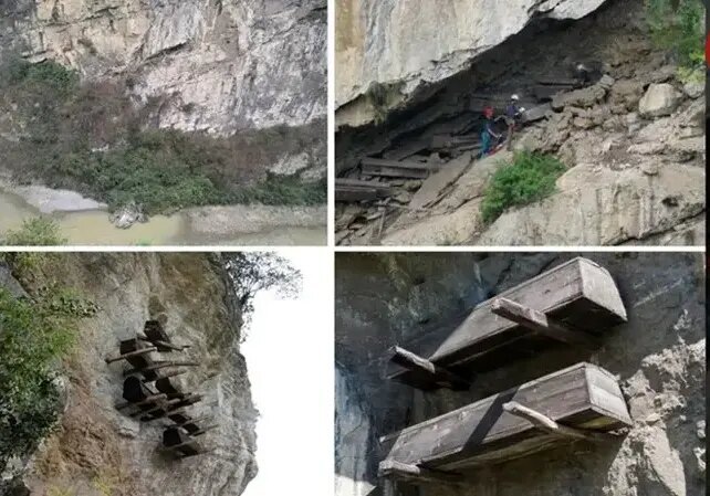 شناسایی نژاد مردگان دفن شده در تابوتهای معلق باستانی! | عکس