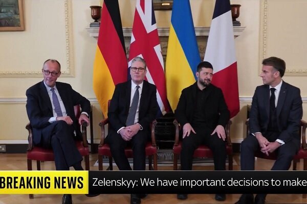 آغاز نشست «زلنسکی» با مقامات ارشد ۳ کشور اروپایی در لندن