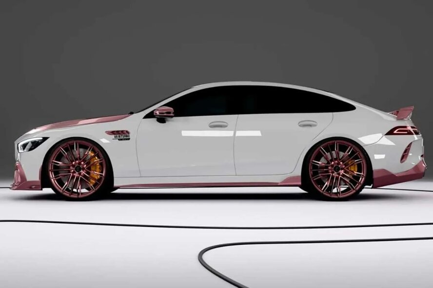 تیونینگ عجیب مرسدس AMG GT53 لارته دیزاین با کیت بدنه صورتی!