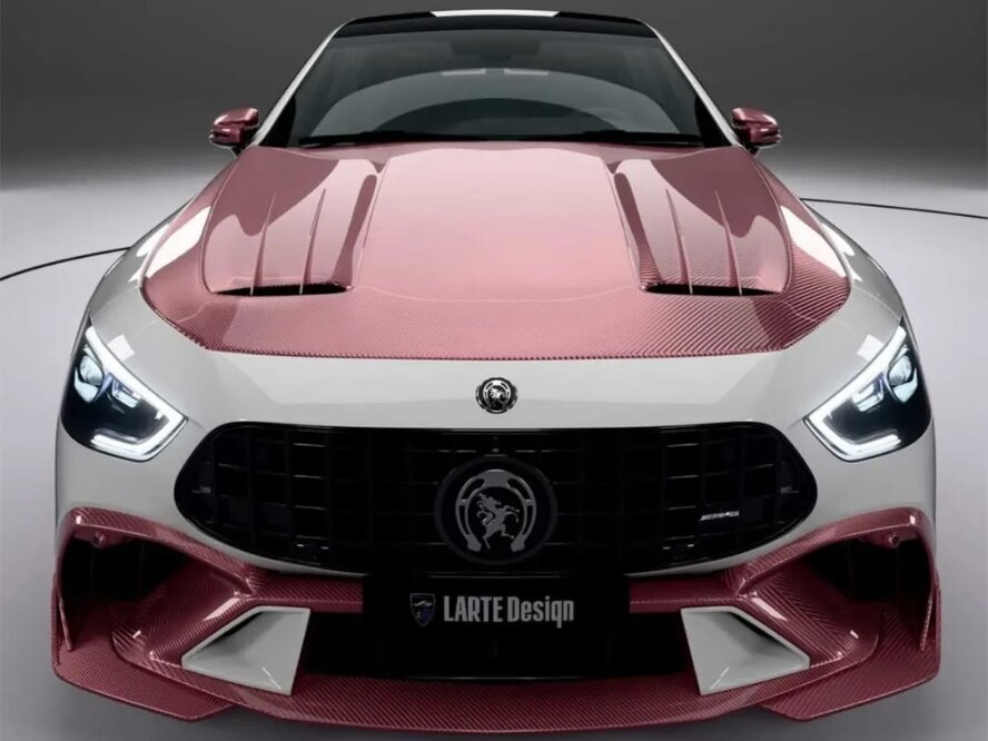 تیونینگ عجیب مرسدس AMG GT53 لارته دیزاین با کیت بدنه صورتی!