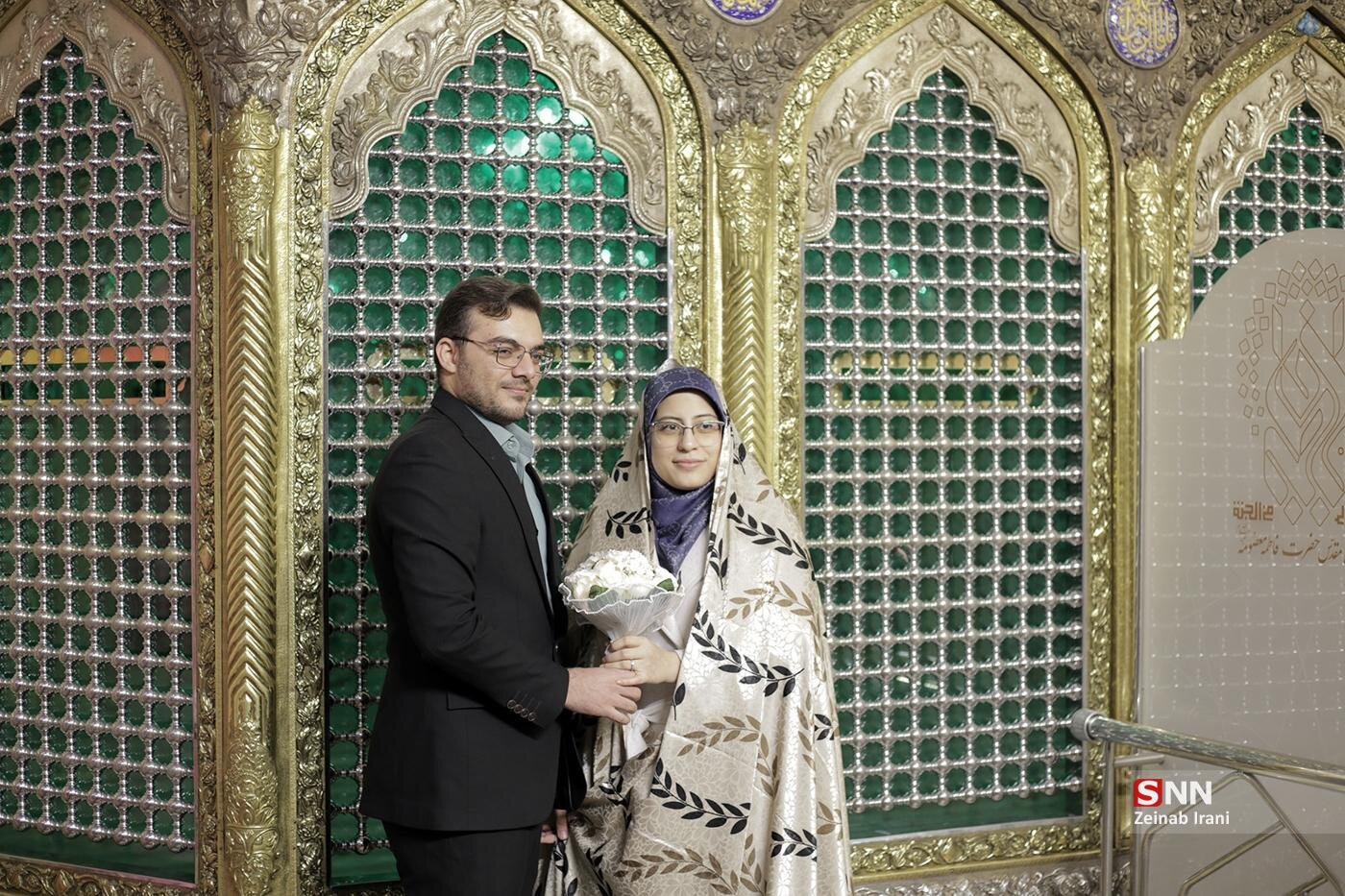عکس/ جشن ازدواج ۷۳۰ زوج دانشجو در حرم مطهر حضرت معصومه (س)