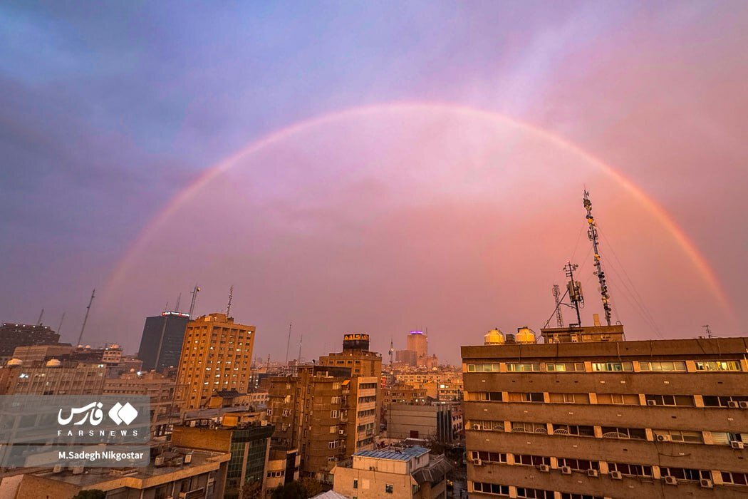 عکس/لبخند آسمان بر چهره بارانی پایتخت
