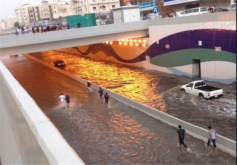 عربستان زیر آب رفت