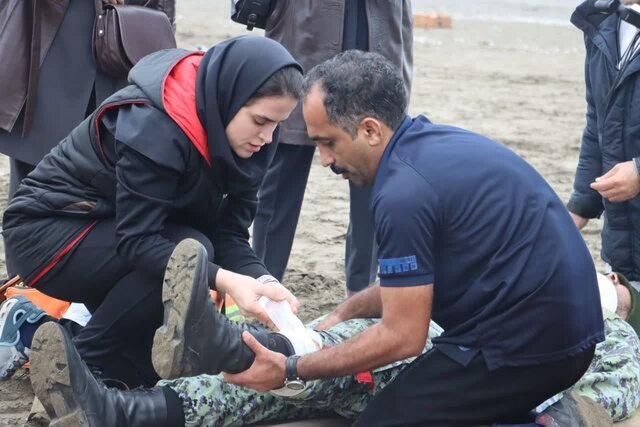 مسابقات مهارتی طب رزم نداجا در رشت برگزار شد 