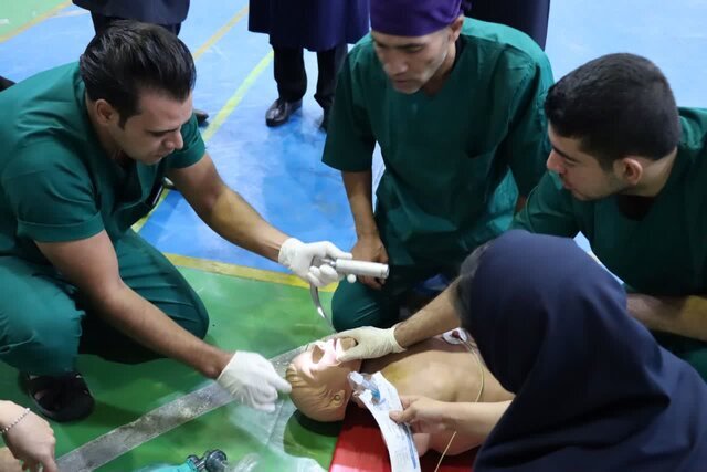 مسابقات مهارتی طب رزم نداجا در رشت برگزار شد 