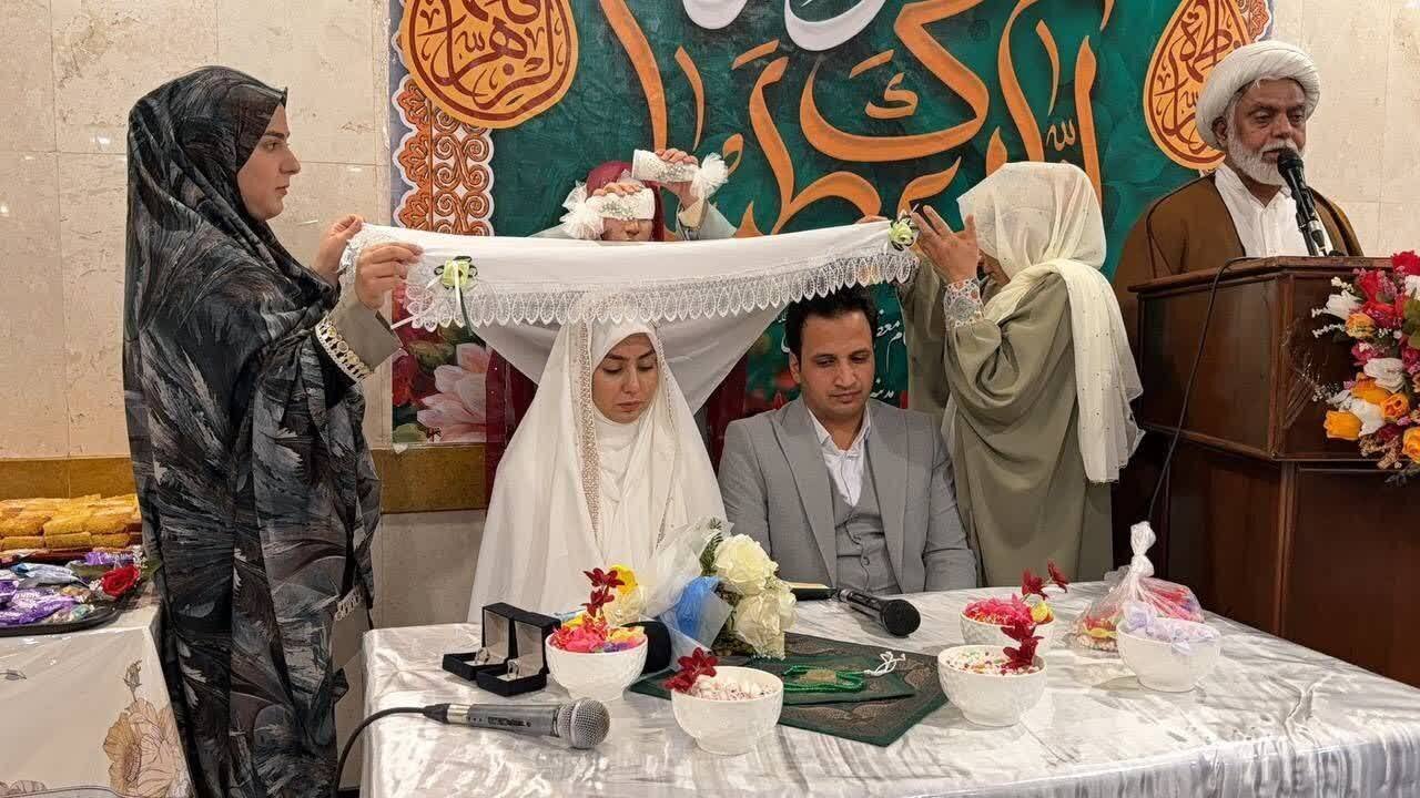 برگزاری سه جشن میلاد حضرت فاطمه (س) و یک مراسم عقد دانشجویی در کاروان‌های عمره دانشگاهیان + عکس