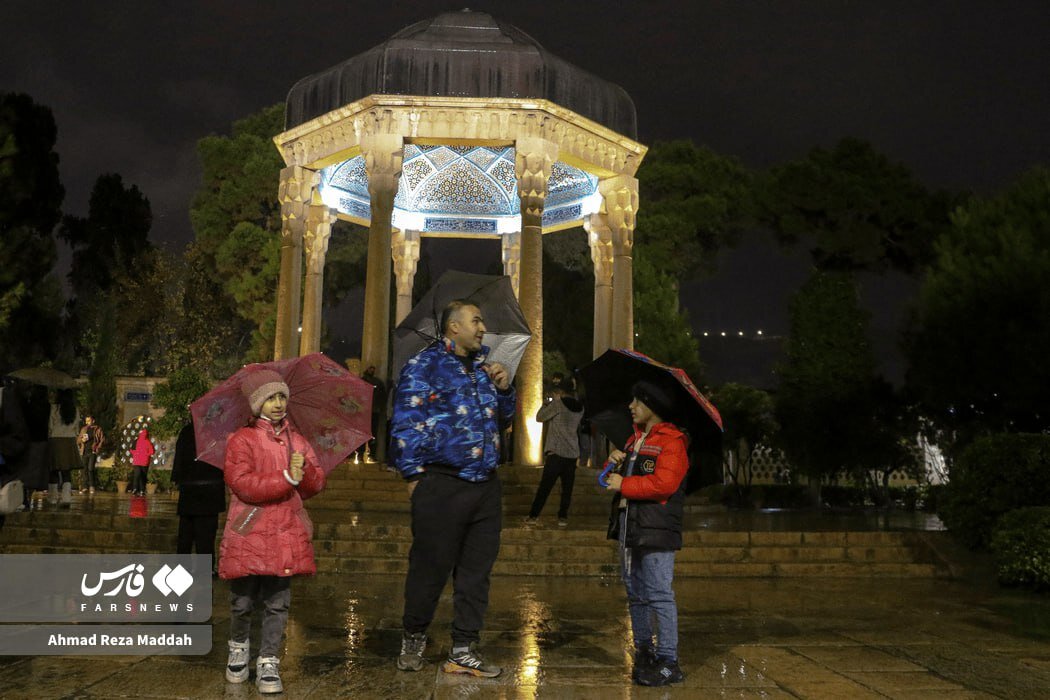 شب حافظیه در نخستین بارش باران پاییزی
