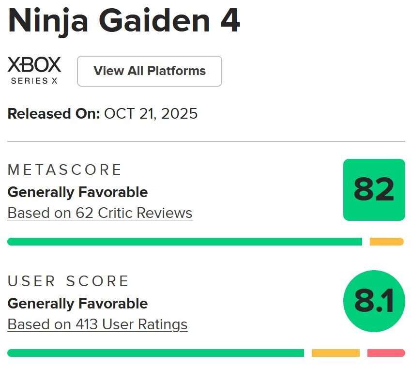 نقدها و نمرات بازی Ninja Gaiden 4 منتشر شدند