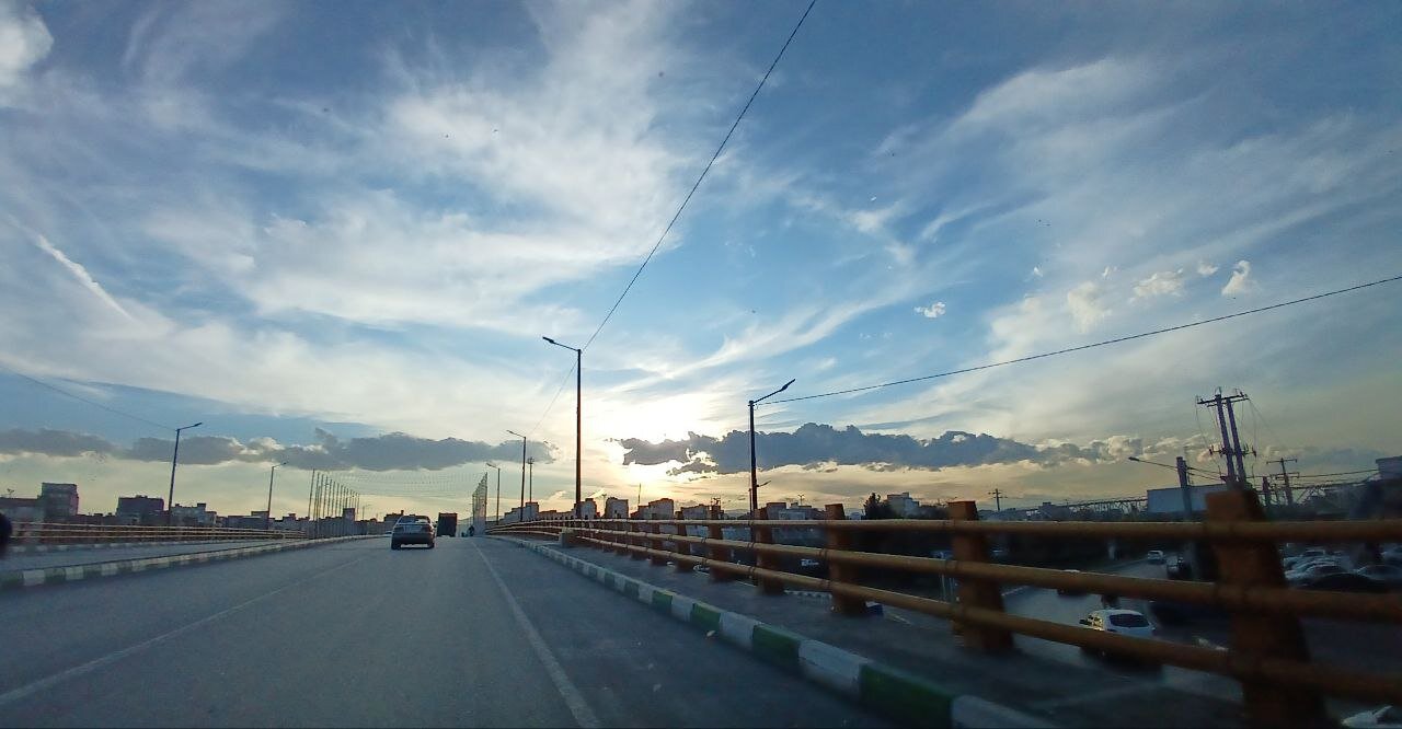 زیبایی ابرها در آسمان امروز مشهد