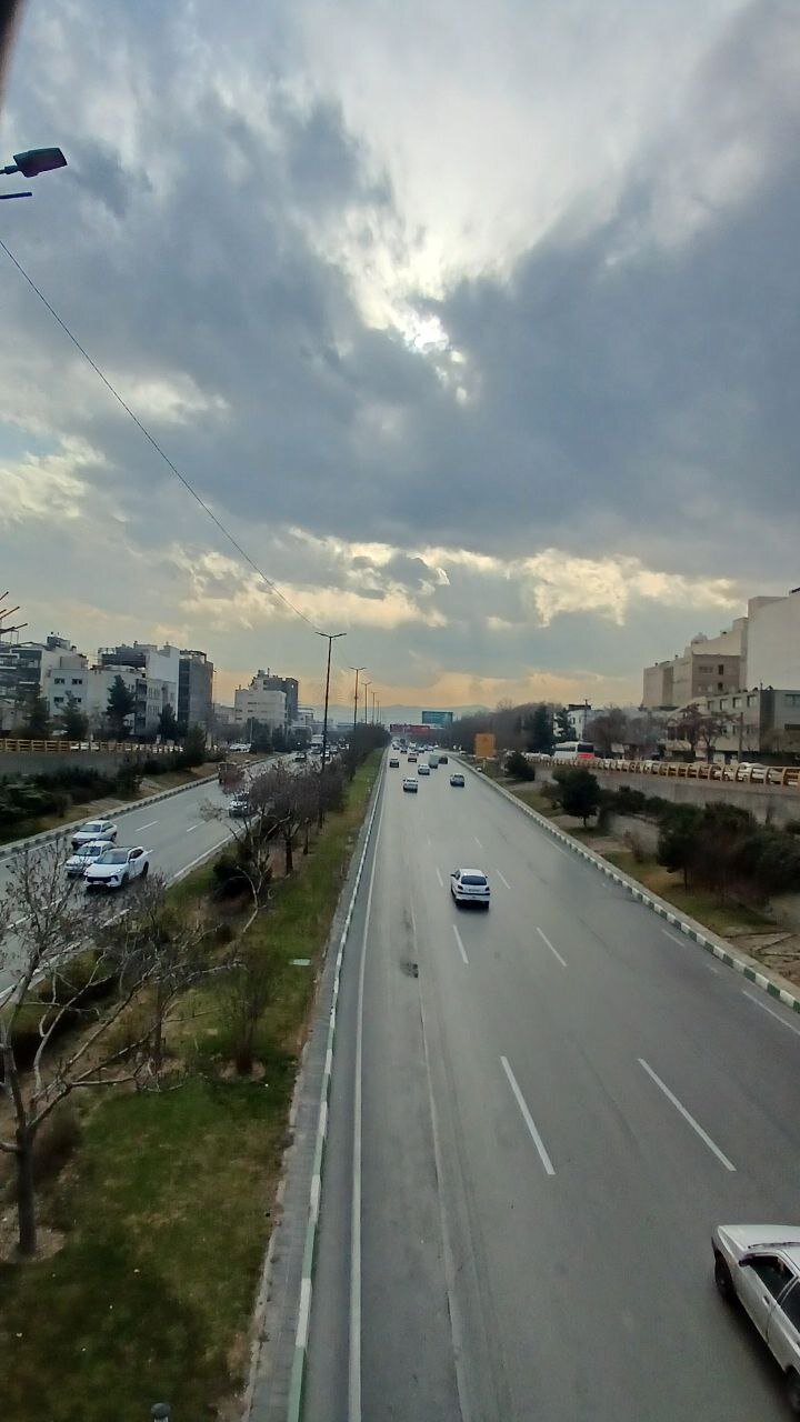 زیبایی ابرها در آسمان امروز مشهد