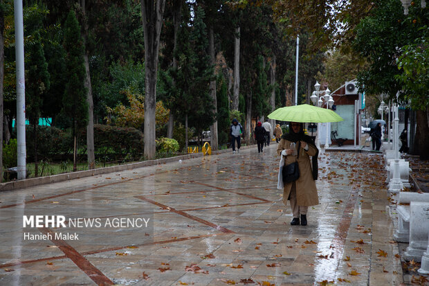 بارش باران پاییزی در گرگان