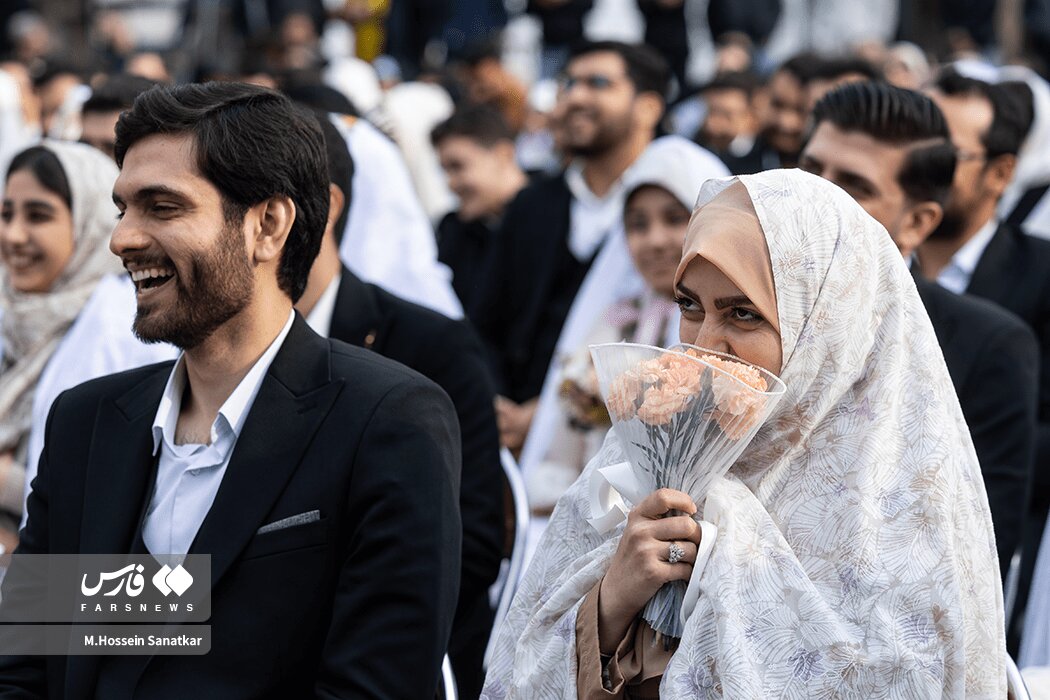 عکس/ مراسم ازدواج دانشجویی ۲۵۰ زوج دانشگاه تهران