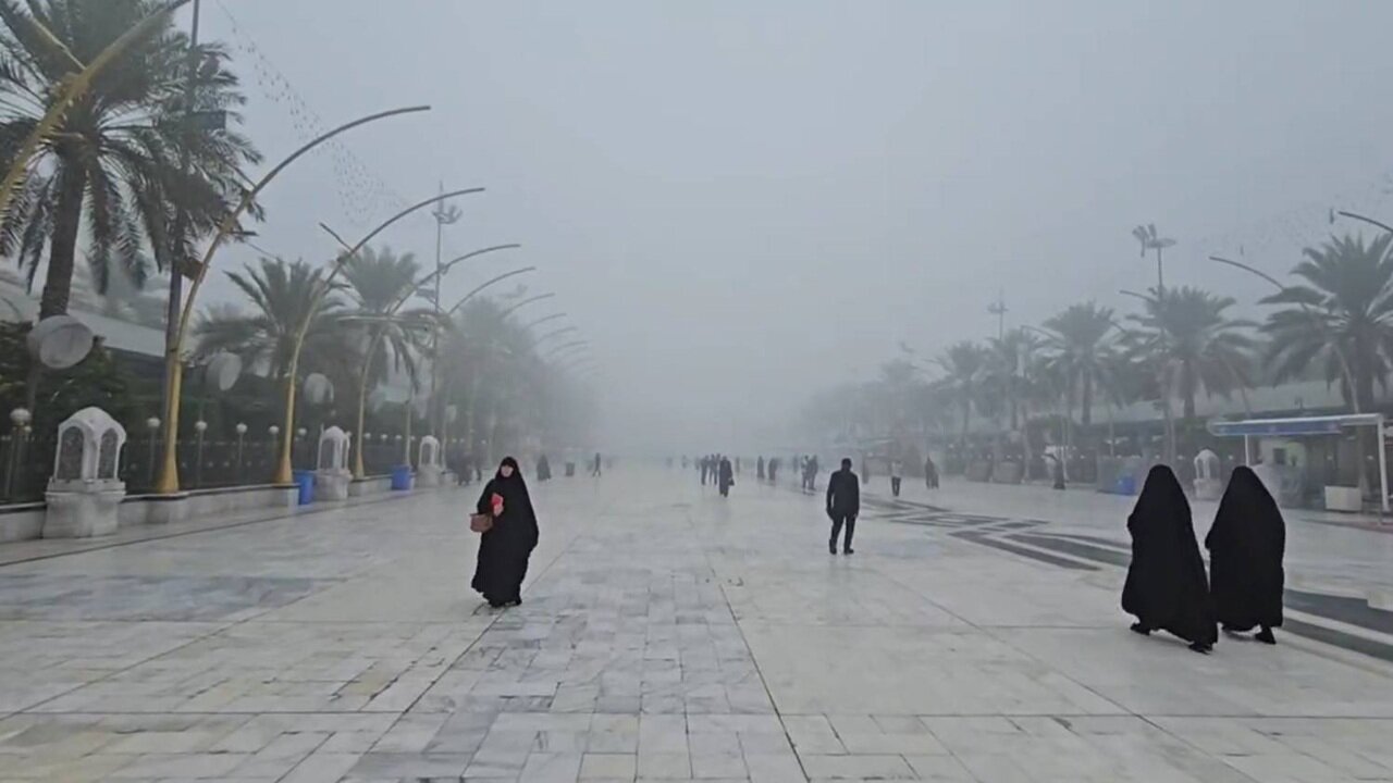 نمایی از هوای مه آلود بین الحرمین + فیلم